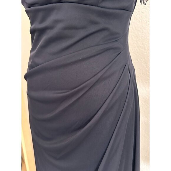X by Xscape Women Floor Length Navy Blue Evening Gown US 4 Whimsygoth 90s Y2K - Picture 5 of 16